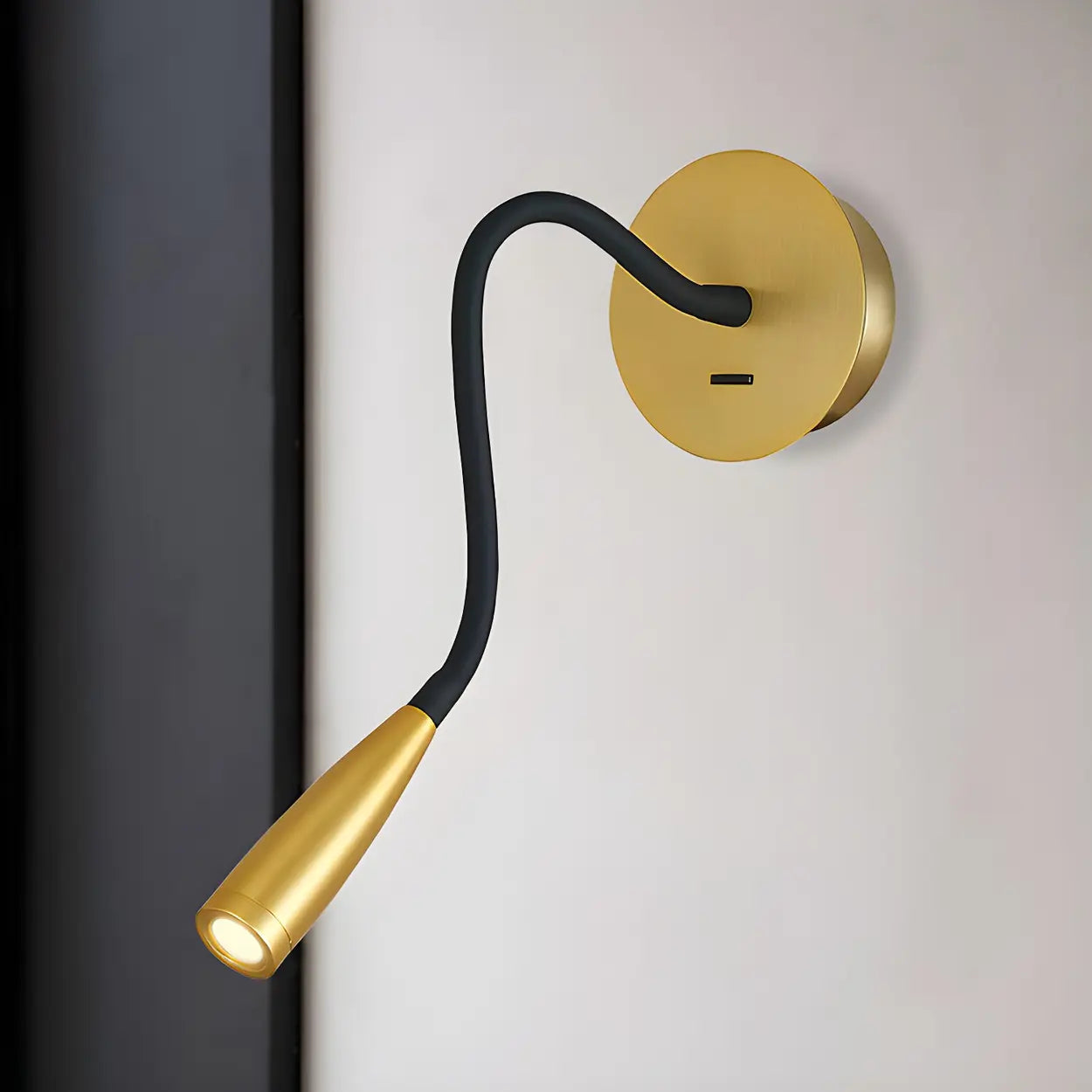 Modern Flexible Gooseneck Gold LED Metal Wall Sconce Image - 1