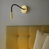 Modern Flexible Gooseneck Gold LED Metal Wall Sconce Image - 7