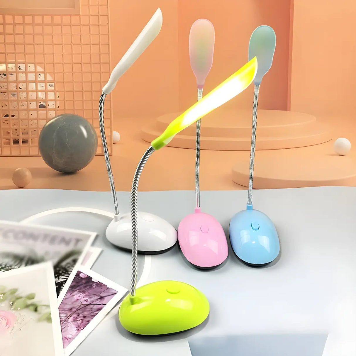 Modern Flexible LED Desk Lamp Adjustable Colors Image - 4