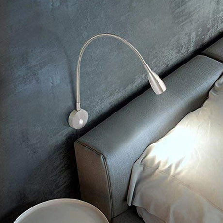 Modern Flexible Sliver LED Reading Wall Lamp Image - 1