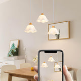 Modern Floral Acrylic Triple Pendant Light Adjustable Cord Image - 10