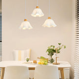 Modern Floral Acrylic Triple Pendant Light Adjustable Cord Image - 11