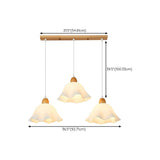 Modern Floral Acrylic Triple Pendant Light Adjustable Cord #size