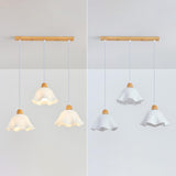 Modern Floral Acrylic Triple Pendant Light Adjustable Cord Image - 7