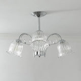 Modern Floral Clear Glass Living Room Chandelier Image - 14