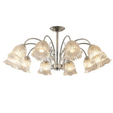 Modern Floral Clear Glass Living Room Chandelier Image - 9