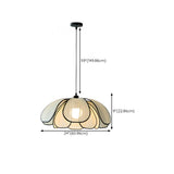 Modern Floral Petal Wooden Pendant Light Fixed Wiring Image - 11