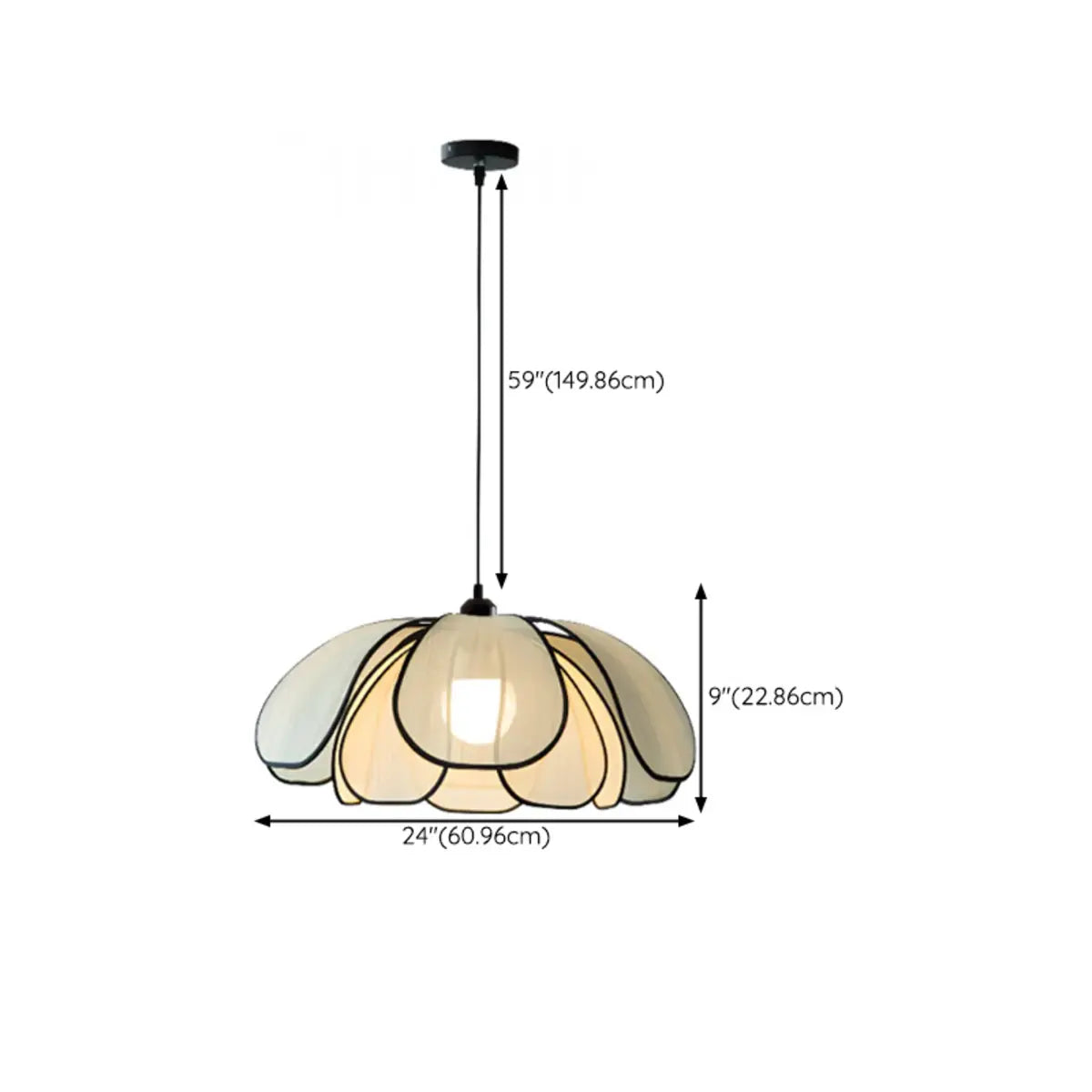 Modern Floral Petal Wooden Pendant Light Fixed Wiring Image - 11