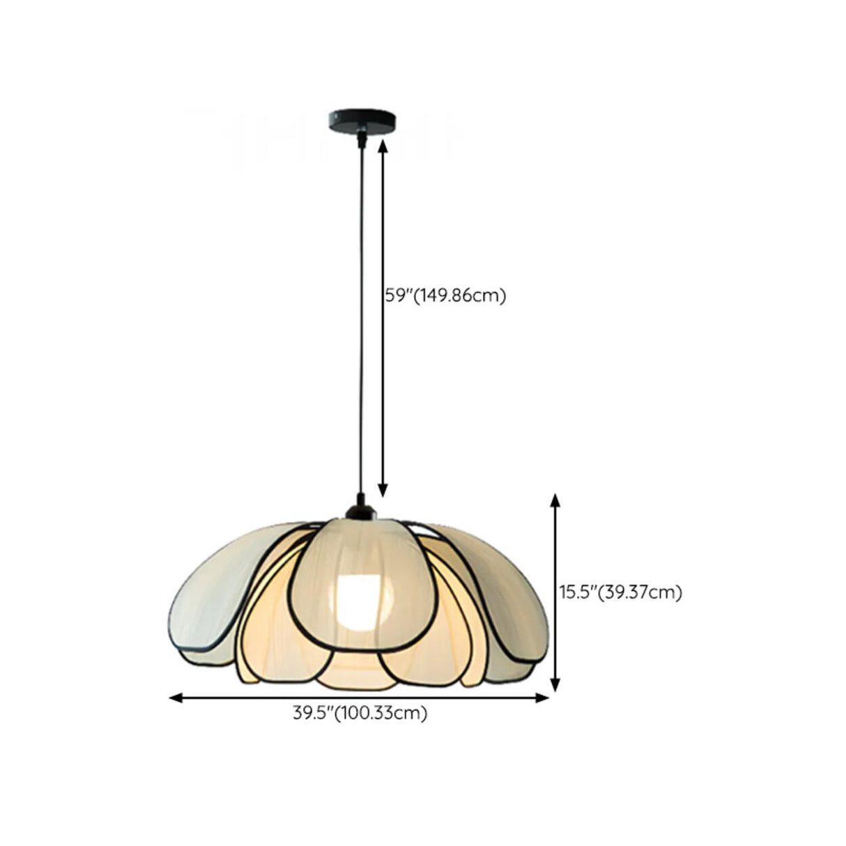 Modern Floral Petal Wooden Pendant Light Fixed Wiring Image - 13