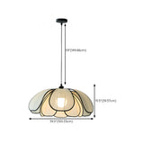 Modern Floral Petal Wooden Pendant Light Fixed Wiring Image - 13