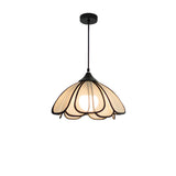 Modern Floral Petal Wooden Pendant Light Fixed Wiring Image - 6