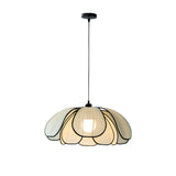 Modern Floral Petal Wooden Pendant Light Fixed Wiring Image - 7