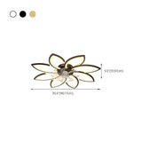 Modern Flower Shaped Dimming Ceiling Fan with LED Light Image - 17