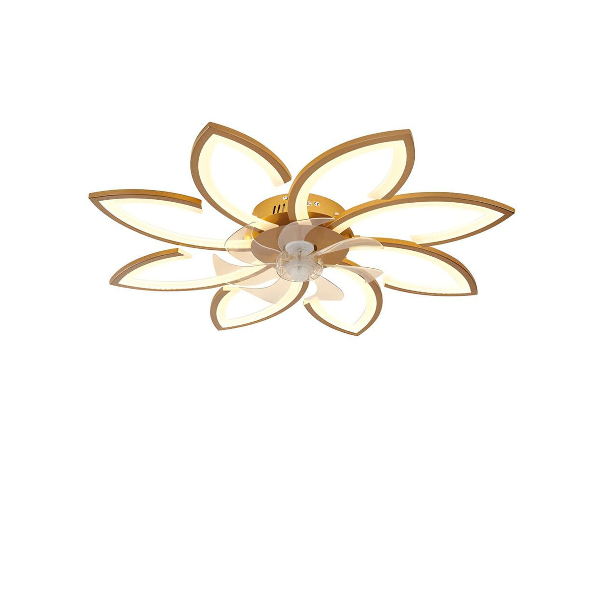 Modern Flower Shaped Dimming Ceiling Fan with LED Light Image - 7