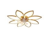 Modern Flower Shaped Dimming Ceiling Fan with LED Light Image - 7