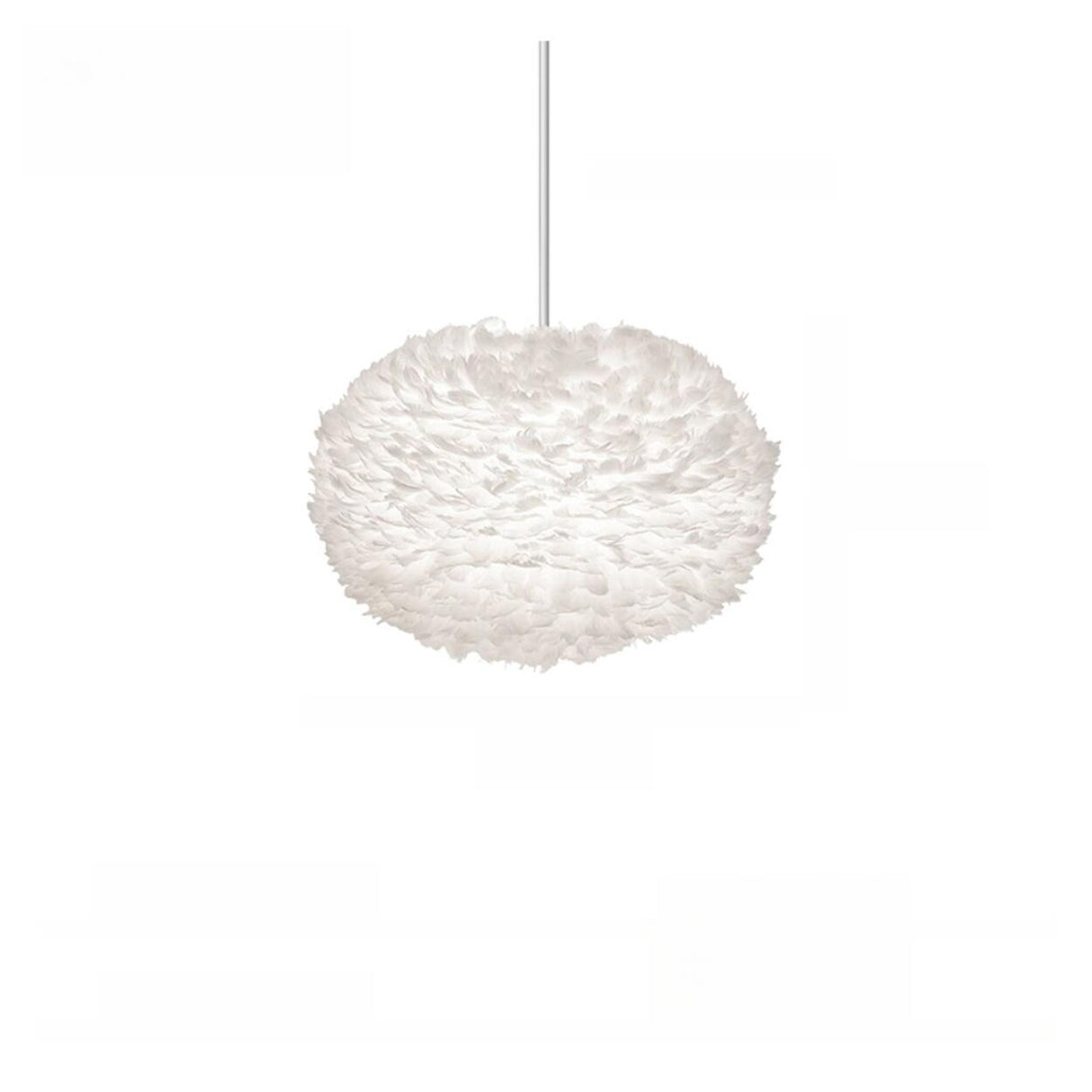 Modern Fluffy Feather Pendant Light Flexible Length Image - 2