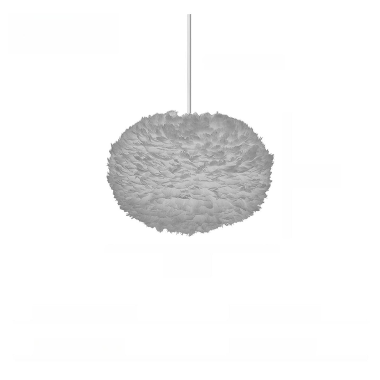 Modern Fluffy Feather Pendant Light Flexible Length Image - 3