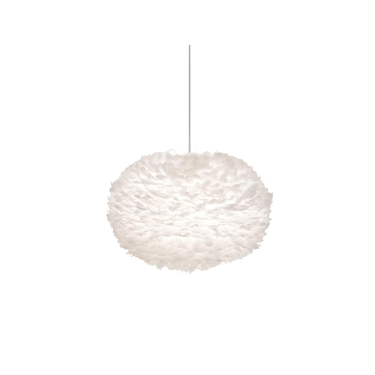 Modern Fluffy Feather Pendant Light Flexible Length Image - 7