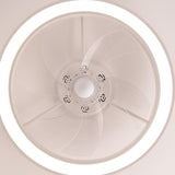 Modern Flush Mount Minimalist Round Ceiling Fan Light Image - 10