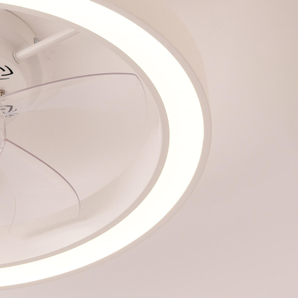 Modern Flush Mount Minimalist Round Ceiling Fan Light Image - 8