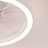 Modern Flush Mount Minimalist Round Ceiling Fan Light Image - 8