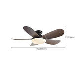 Modern Flush Mount Remote Wood Ceiling Fan with Light Image - 18