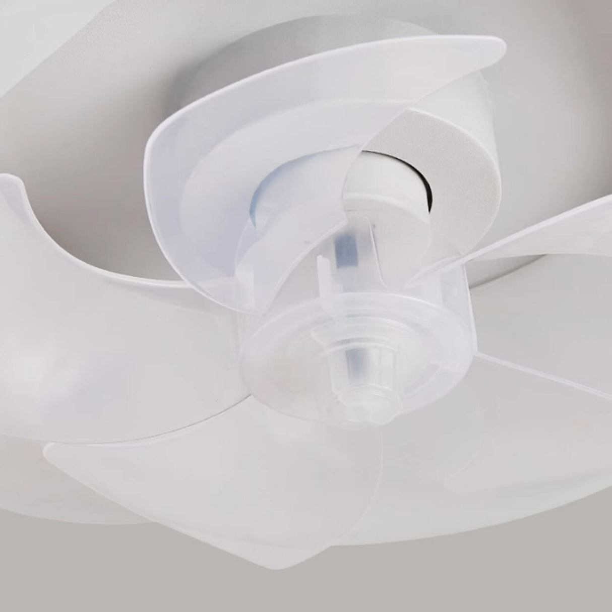 Modern Flush Mount White Cloud Ceiling Fan with Light Image - 12