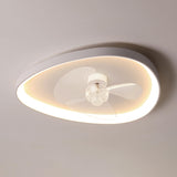 Modern Flush Mounted Ring Ceiling Fan with LED Light Image - 6