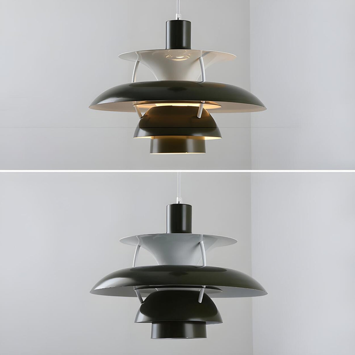 Modern Flying Saucer Layered Living Room Pendant Light Image - 13