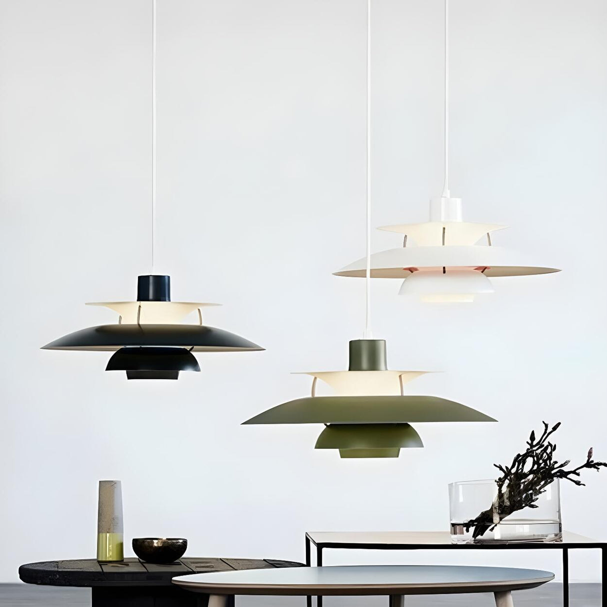 Modern Flying Saucer Layered Living Room Pendant Light Image - 26