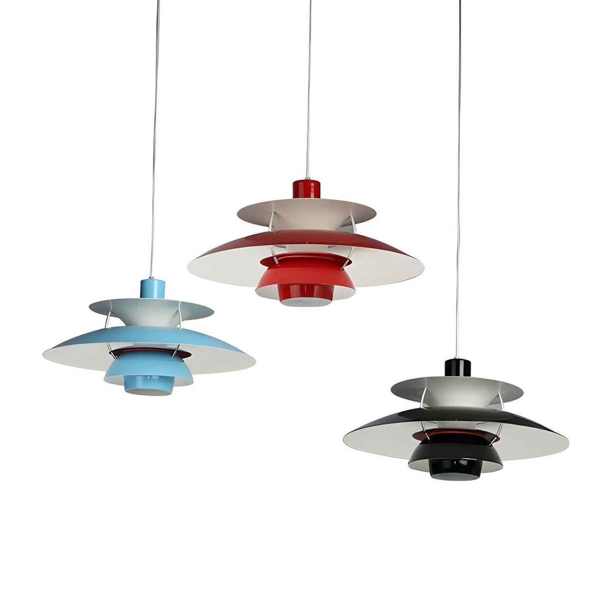 Modern Flying Saucer Layered Living Room Pendant Light Image - 4