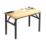 Modern Foldable Rectangular Wood H-Shape Writing Desk Image - 5