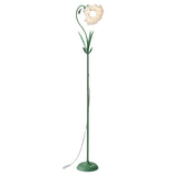 Modern Fresh Pink Floral Metal LED Floor Lamp Image - 8