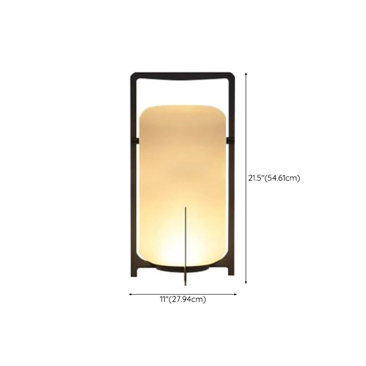 Modern Frosted Glass Cylinder Outdoor Table Lamp Image - 16