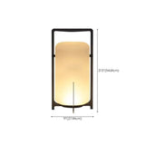 Modern Frosted Glass Cylinder Outdoor Table Lamp Image - 16