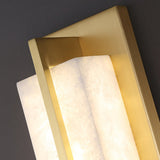 Modern Frosted Glass Gold Long Vertical Wall Sconce Image - 15