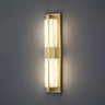 Modern Frosted Glass Gold Long Vertical Wall Sconce Image - 3