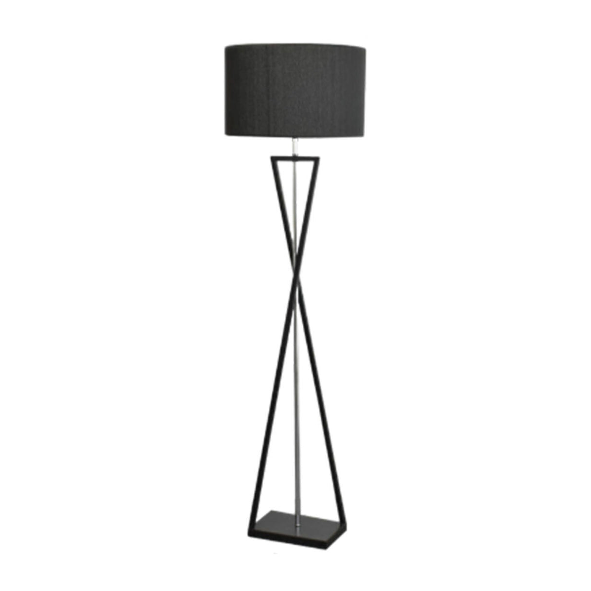 Modern Geometric Base Industrial Cylinder Floor Lamp Image - 10