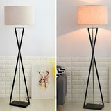 Modern Geometric Base Industrial Cylinder Floor Lamp Image - 20