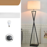 Modern Geometric Base Industrial Cylinder Floor Lamp Image - 5