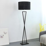 Modern Geometric Base Industrial Cylinder Floor Lamp Image - 8