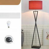 Modern Geometric Base Industrial Cylinder Floor Lamp Image - 9