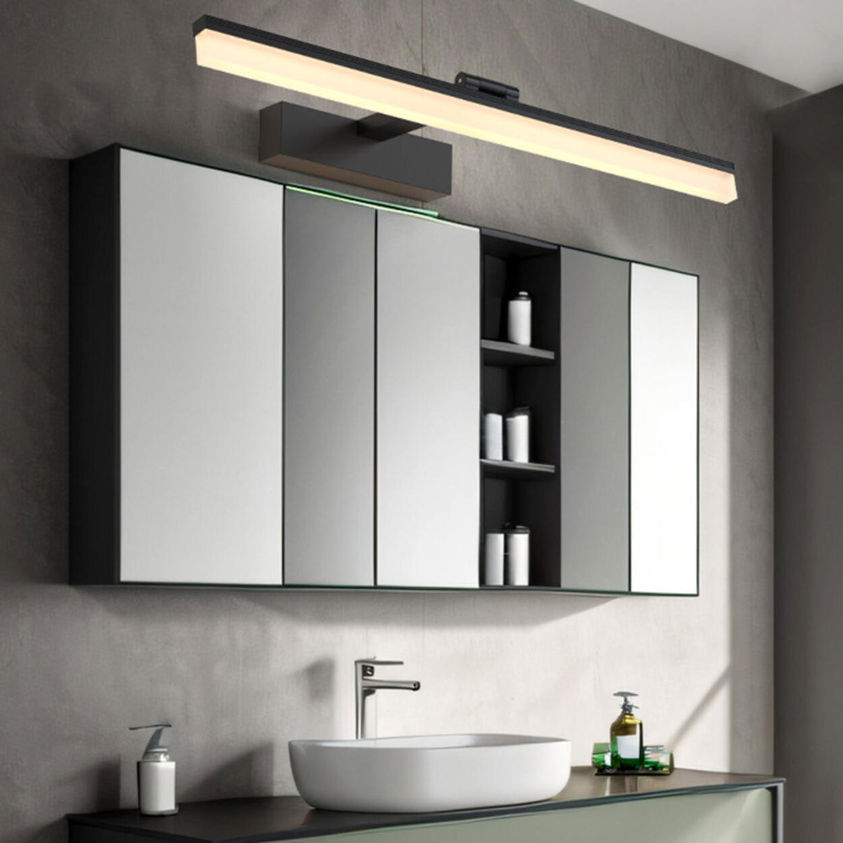 Modern Geometric Bathroom LED Vanity Sconce Lights Image - 1