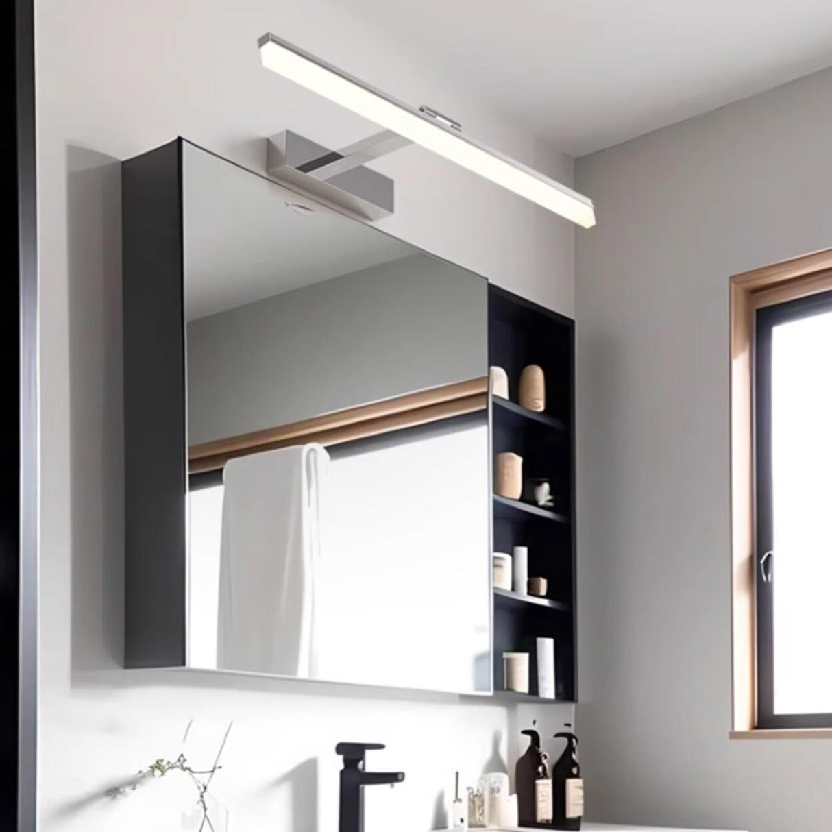 Modern Geometric Bathroom LED Vanity Sconce Lights Image - 5