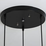 Modern Geometric Black Carved Metal Hexagonal Pendant Light Image - 4