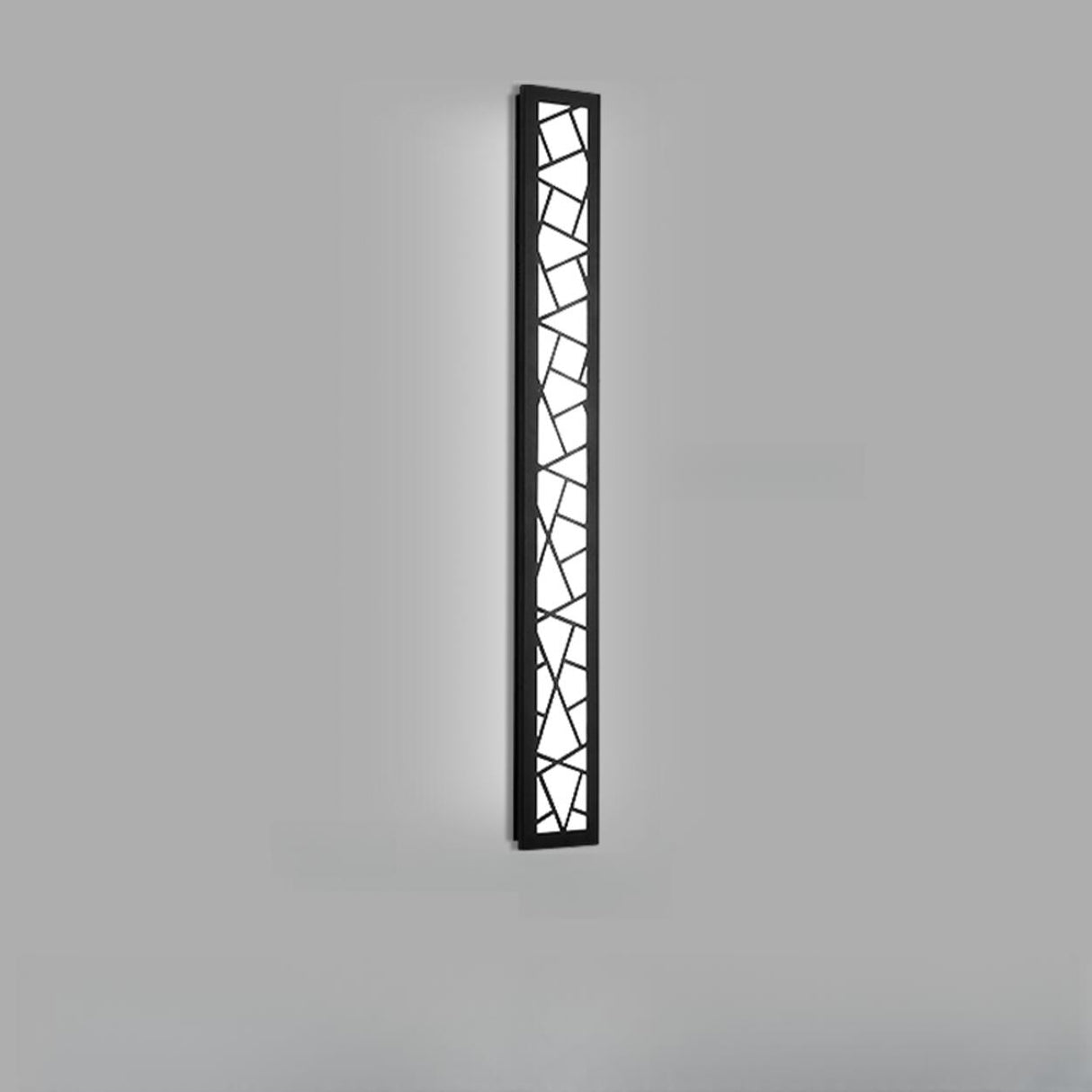 Modern Geometric Black Outdoor Wall Sconce Image - 10