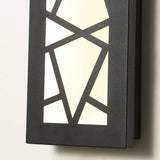 Modern Geometric Black Outdoor Wall Sconce Image - 11