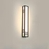 Modern Geometric Black Outdoor Wall Sconce Image - 3