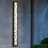 Modern Geometric Black Outdoor Wall Sconce Image - 4