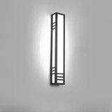 Modern Geometric Black Outdoor Wall Sconce Image - 5